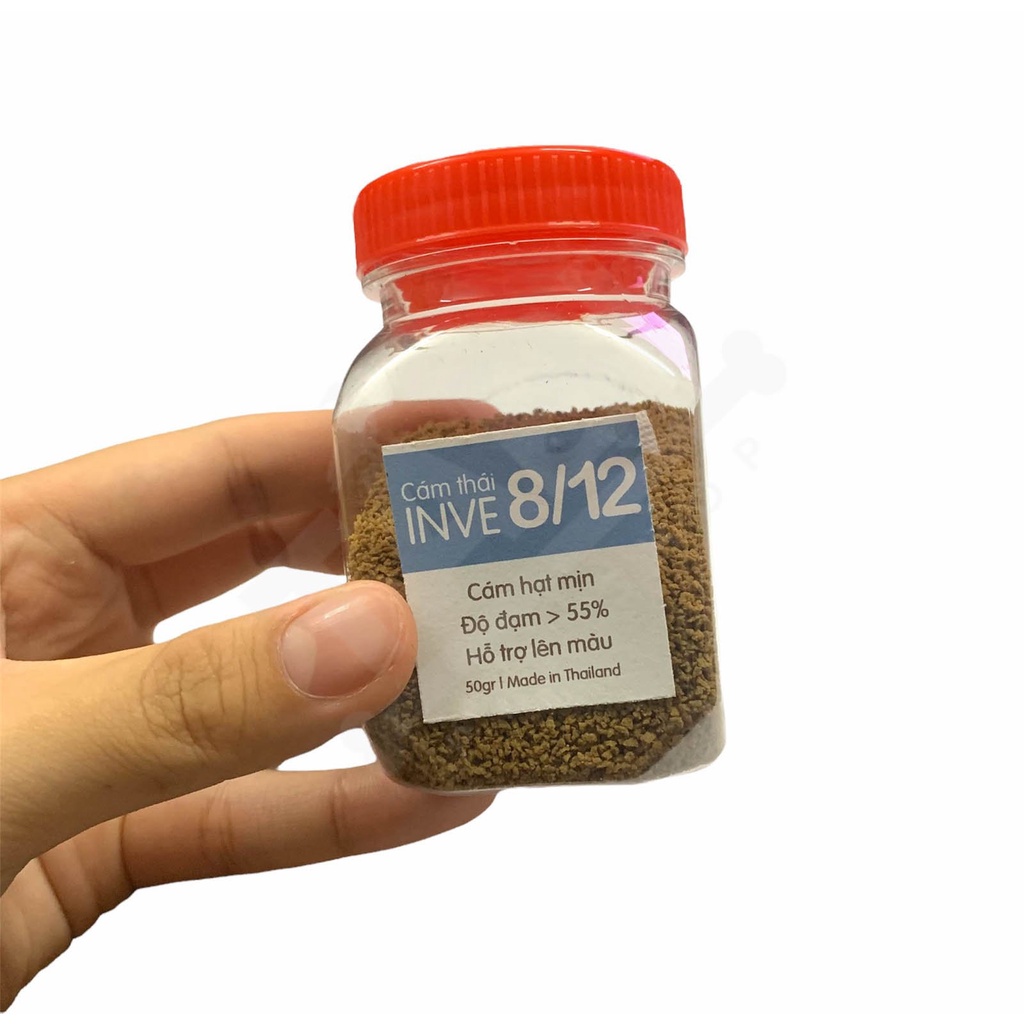 [NHẬN QUÀ KHI MUA ĐƠN TỪ 149K] Thức Ăn Cá Cám Thái INVE 8/12 (0.8-1mm) Cho Cá Beta, Guppy, Vàng,… 50g [INVE]