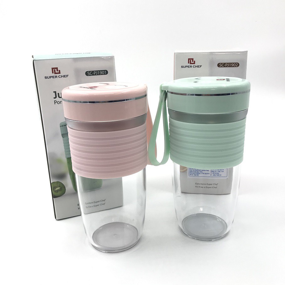 Máy xay sinh tố cần tay Super Chef SC_PJ1901 (xanh)/SC_PJ1902 (hồng)