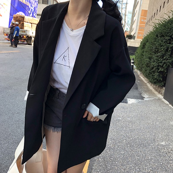 Áo khoác blazer nữ màu trơn thời trang