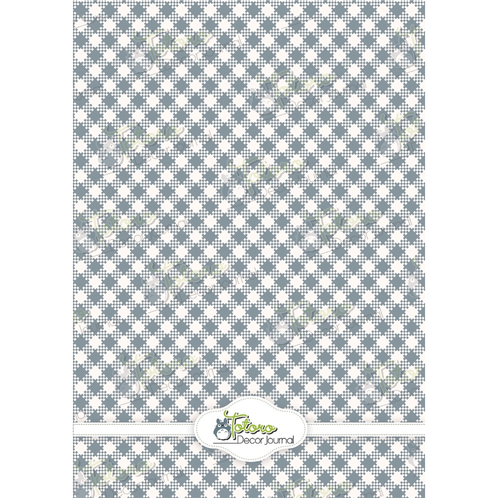 Combo 8 tờ Giấy nền gói hàng gói quà họa tiết caro xanh