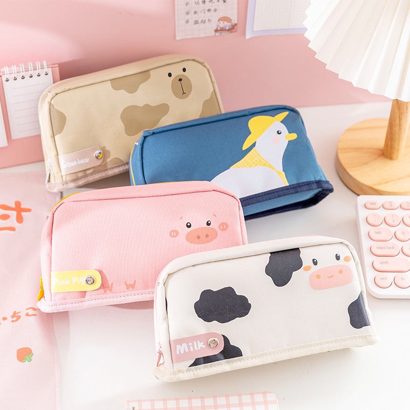 Hộp Đựng Bút Vải Canvas Cute,Hộp Đựng Bút Đa Năng