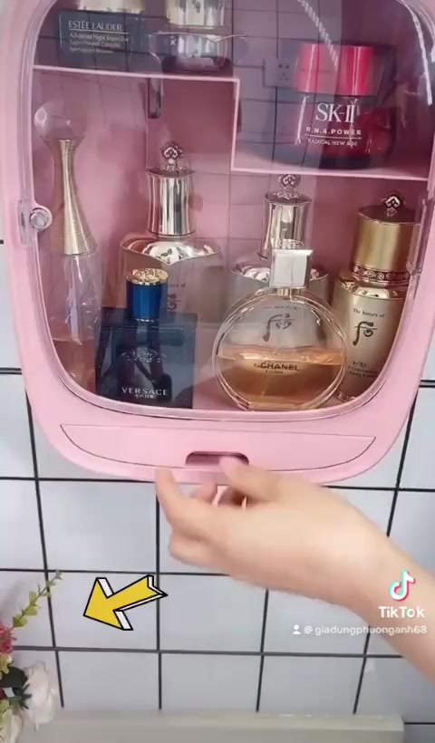 Tủ Dán Tường Nhà Tắm MIUMIU MART - Kệ Hộp Tủ Đựng Mỹ Phẩm Treo Dán Tường Để Đồ Trang Điểm Skincare Trong Phòng Nhà Tắm | BigBuy360 - bigbuy360.vn