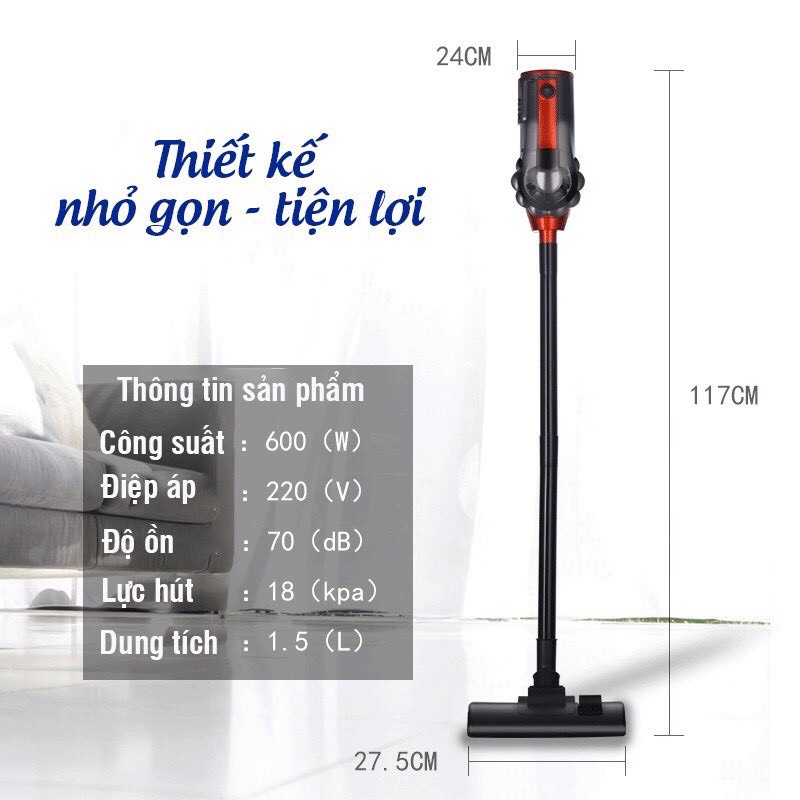 Máy hút bụi cầm tay mini - Máy hút bụi đa năng - Lực hút mạnh - Công suất lớn - Làm sạch mọi ngóc ngách