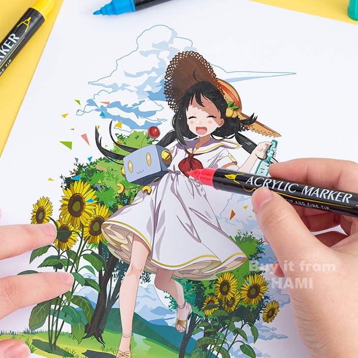 Bộ Bút Sơn Acrylic Guang Painter GN6200 vẽ graffiti