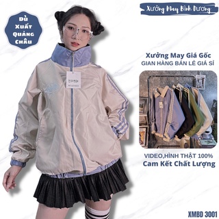 Áo Khoác Dù Nam Nữ Bomber Jacket 2 Lớp Unisex Khoác Gió Nam Nữ HOMIES HỒNG - AK2203