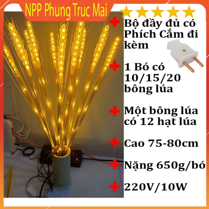 Đèn Led Bông Lúa Vàng, Trang Trí Tết, Tài, Bàn Thờ Gia Tiên - Đại Diện Cho Sự Âm Lo, Đủ Đầy, Sung Túc Cả Năm 2022