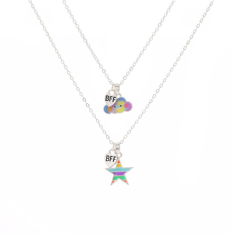 Set 2 Vòng cổ Hợp Kim Nhiều Lớp Hình Ngôi Sao Năm Cánh Ngọt Ngào