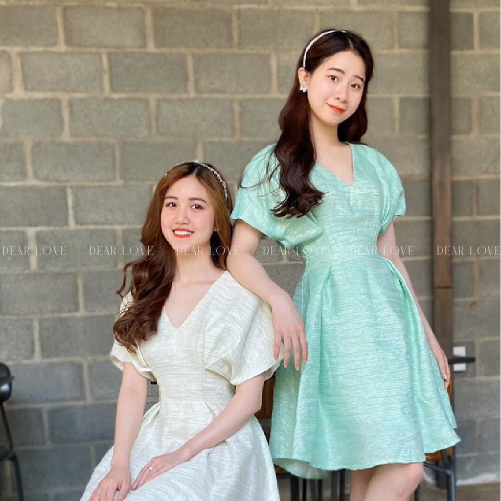 Đầm Nữ Dear Love Cổ V Chiết Eo Dáng Xoè | Tanny Dress