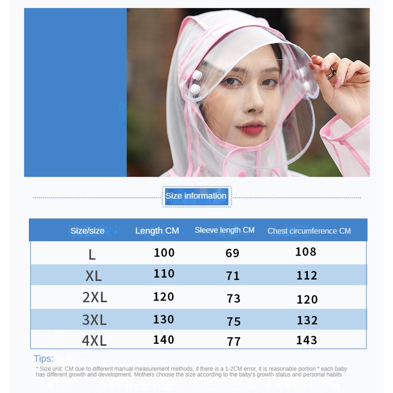 ★Cổ Phiếu Sẵn Sàng ★Áo Mưa Trong Suốt Chống Nước Cỡ Lớn Cao Cấp Tiện Dụng Cho Người Lớn