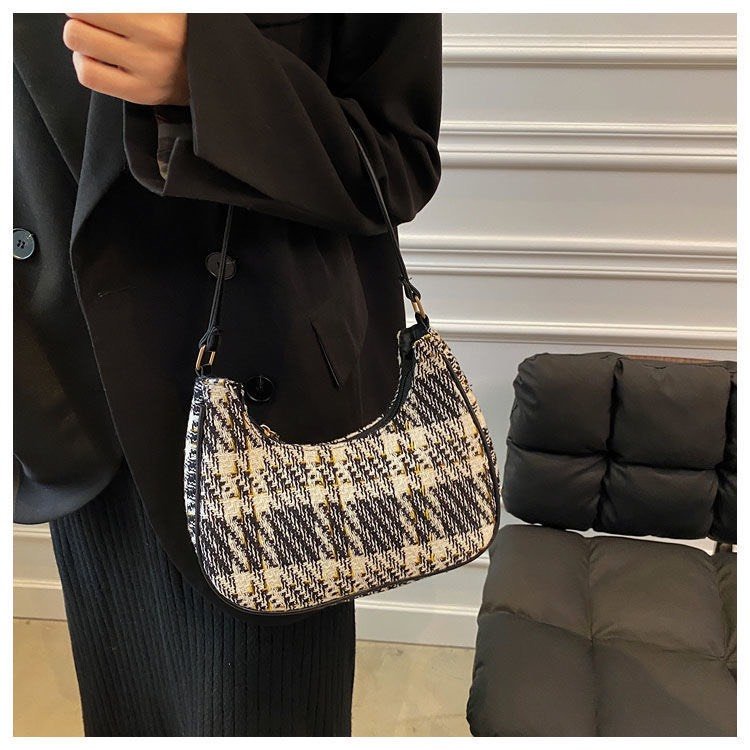 Túi Xách Kẹp Nách, Túi Đeo Vai, Vải Dạ, Dáng Thuyền, Cực Xinh Phong Cách Cá Tính Túi Xách Nữ