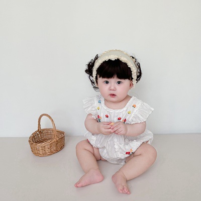 Áo Liền Quần Tay Cánh Tiên Thời Trang Mùa Hè Cho Bé Gái 0-2 Tuổi
