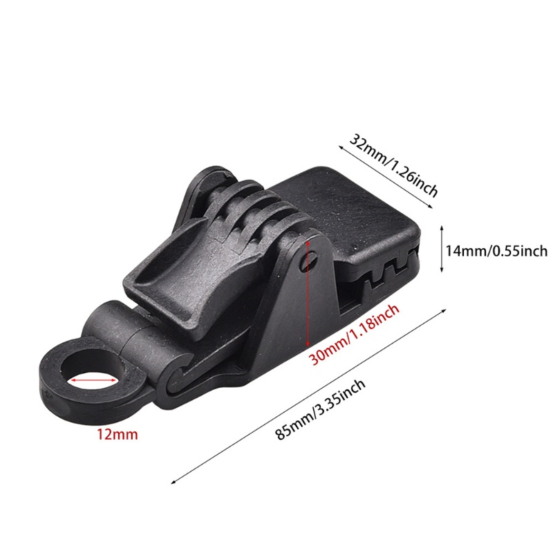 Set 5 Kẹp Mái Hiên Kèm Móc Carabiner Chịu Được Sức Nặng Tiện Dụng