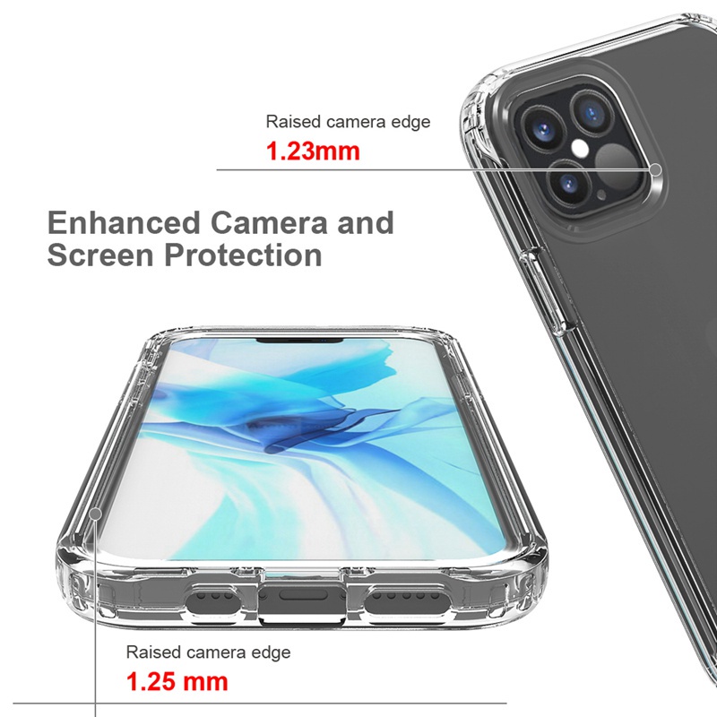 Ốp Điện Thoại Dày Dặn Trong Suốt Chống Rơi 2 Trong 1 Cho for iPhone  15 pro max 14 Pro Max 13 Pro max 12 11 XS / X XR 7P / 8P
