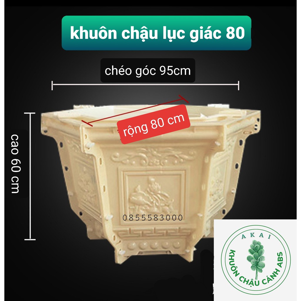 Khuôn đúc chậu cảnh lục giác 80