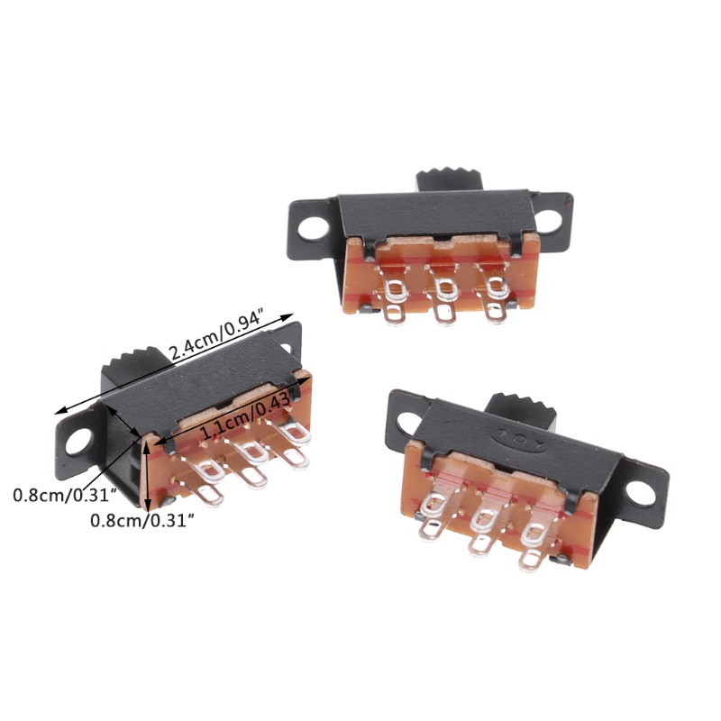 Set 10 Công Tắc Gạt Tắt / Mở 2 Vị Trí SS22F32 6 Chấu DPDT On / On Mini 0.5A
