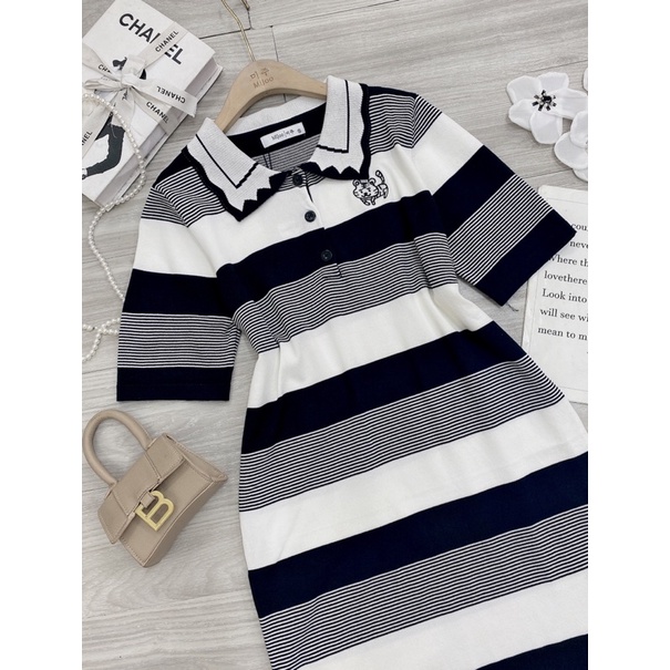 Váy kẻ Montoghi MIJOO phong cách Hàn Quốc