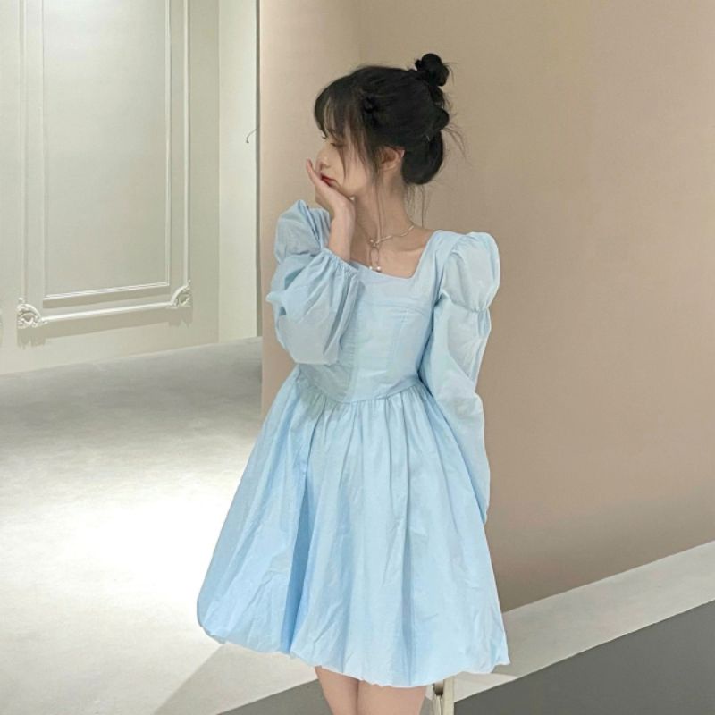 Đầm Ullzang cổ vuông ☁