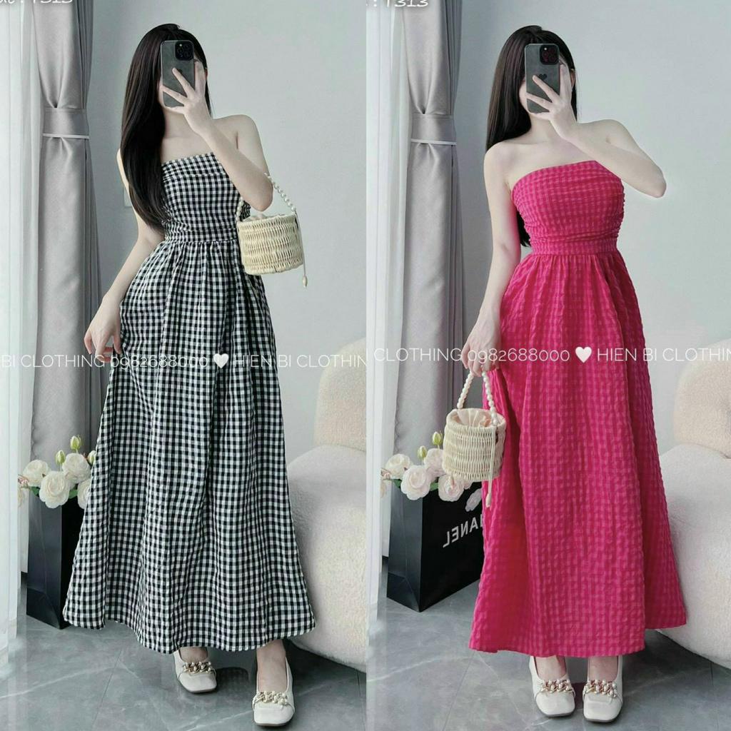 Đầm váy nữ cúp ngực form dài mocking thân sau dành cho các nàng diện đi chơi, đi biển siêu xinh
