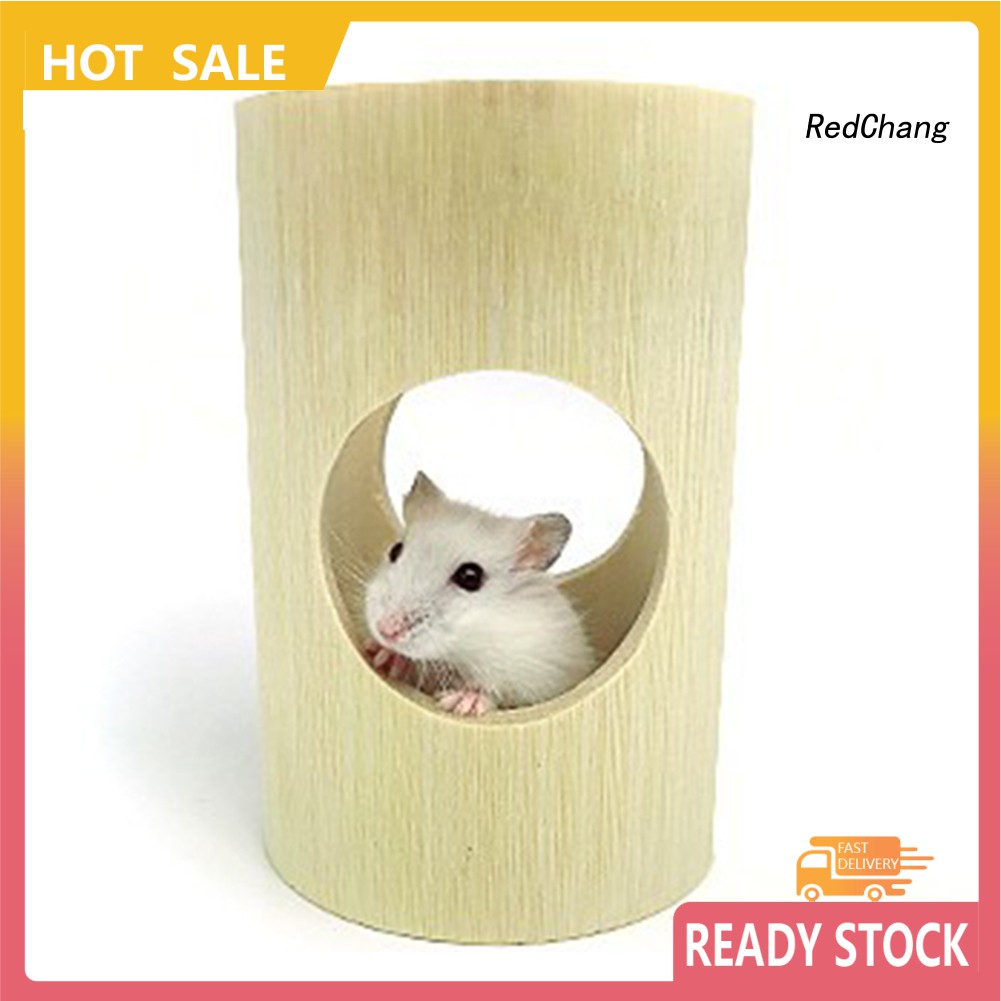 Ống Đường Hầm Gỗ Tre 2/ 4 Lỗ Cho Chuột Hamster