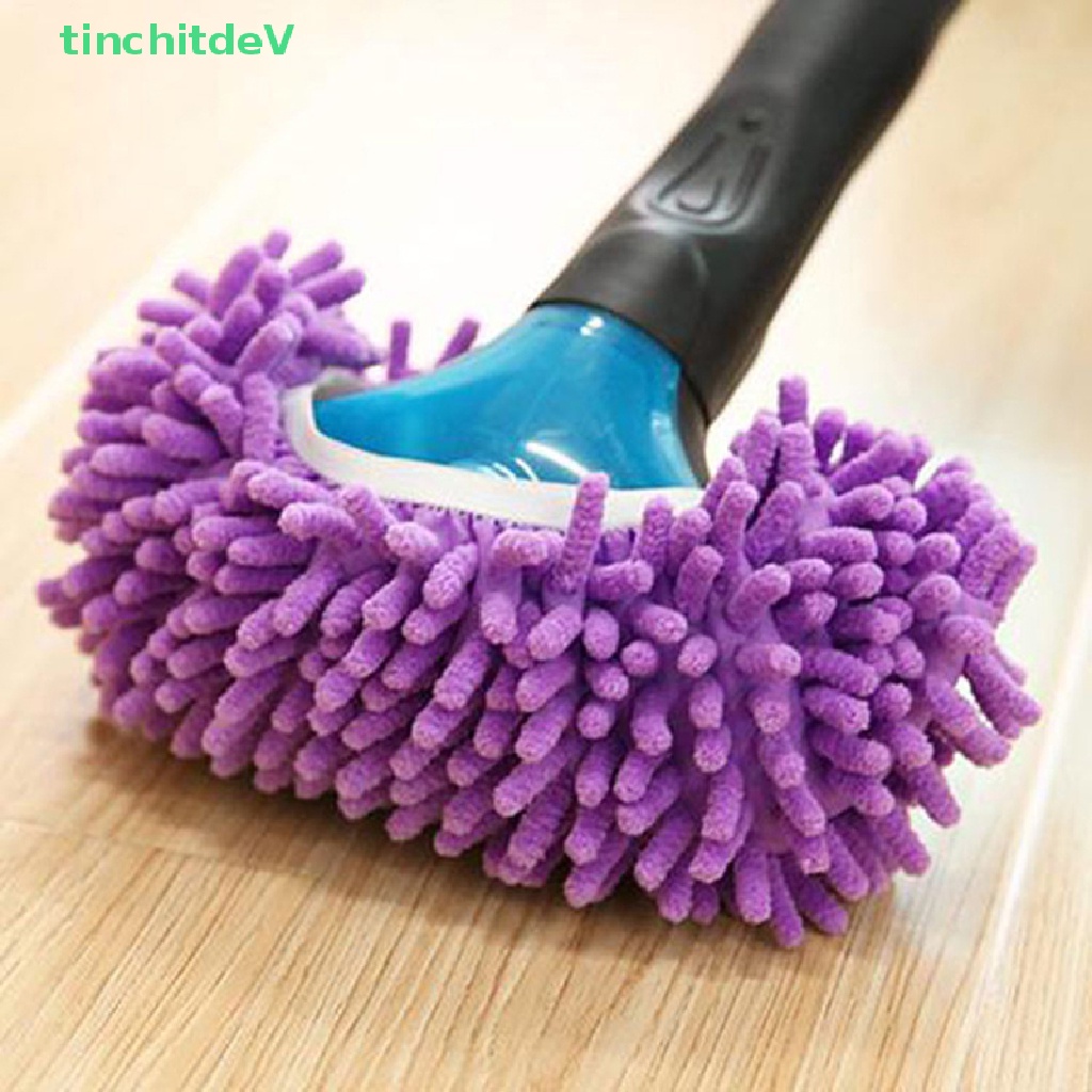1 Đôi Dép Lau Nhà Bằng Sợi Tổng Hợp Chống Bụi Tiện Dụng