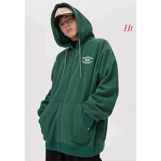 Áo khoác nỉ cotton F426 rêu HT12