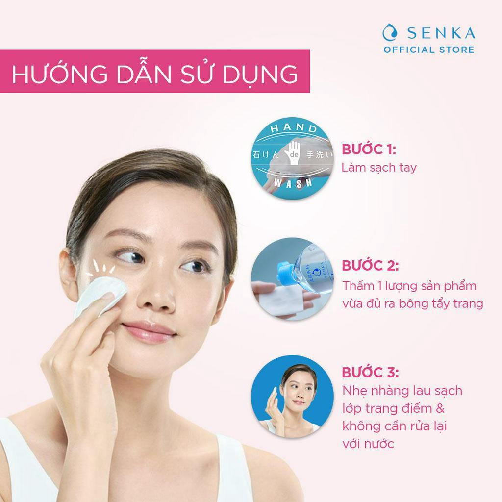 230ML Nước tẩy trang dưỡng trắng Senka All Clear Water Micellar Formula White