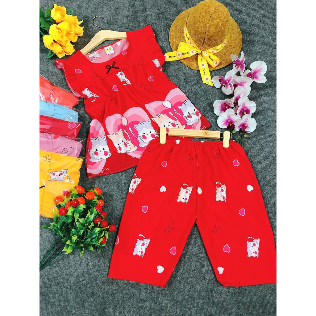 Đồ bộ tay cánh tiên quần lững - 55kg trở xuống - ẢNH THẬT