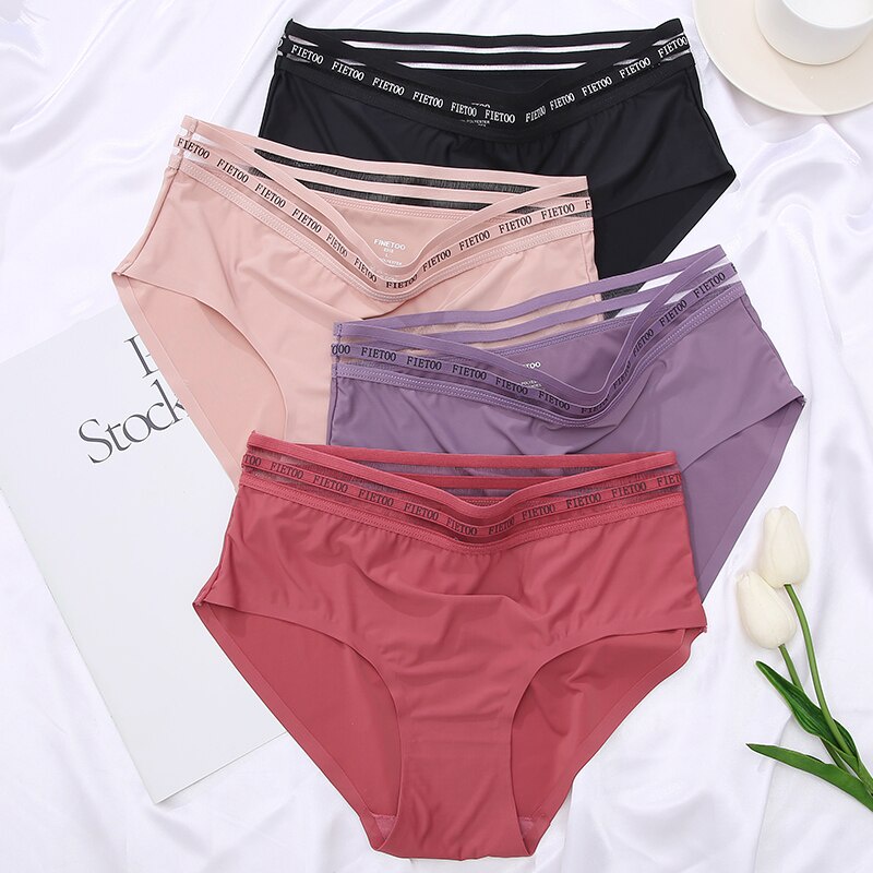 Quần lót CUTEBYTE phối lưới lưng cao họa tiết chữ cái size lớn thời trang dành cho nữ