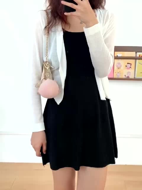 Áo Khoác Cardigan Mỏng Thun Len Tay Dài Ulzzang Cute | BigBuy360 - bigbuy360.vn