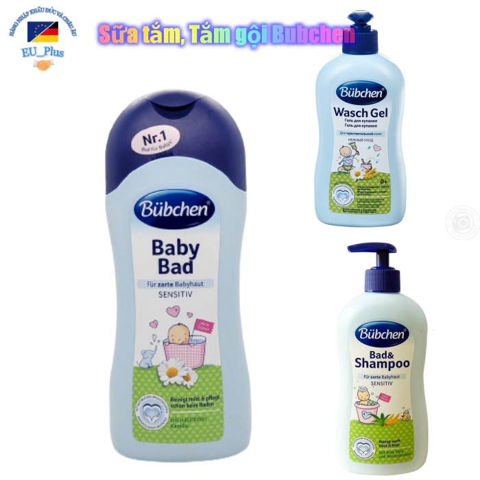 Sữa tắm, dầu gội Bubchen cho bé 1000ml size to - Đức