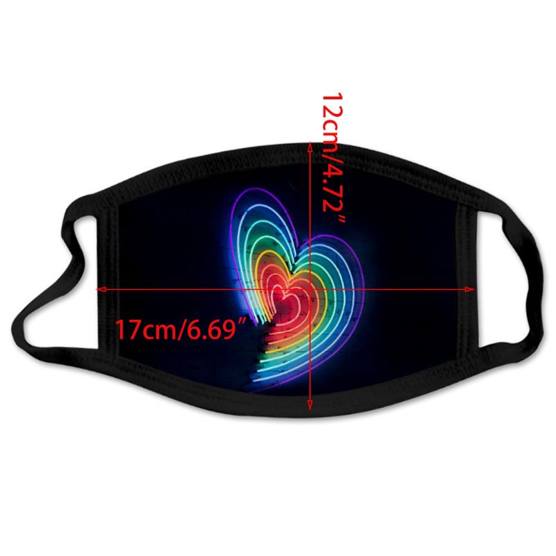 Khẩu trang lụa in kỹ thuật số sọc cầu vồng dành cho nam nữ LGBT