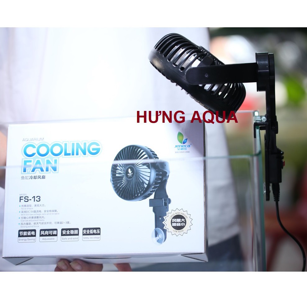 Quạt tản nhiệt - quạt làm mát bể thủy sinh COOLING FAN Jeneca FS-13 xoay 360 độ và BOYU FS-120 cao cấp (chính hãng)