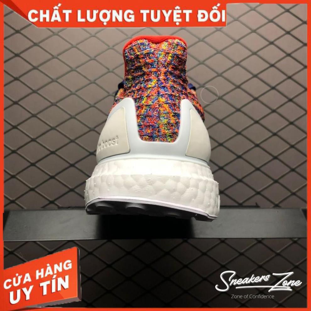 (FREE SHIP + HỘP + QUÀ) Giày thể thao ULTRA BOOST 4.0 multi colors xanh dương gót thổ cẩm siêu đẹp cho nam và nữ : "