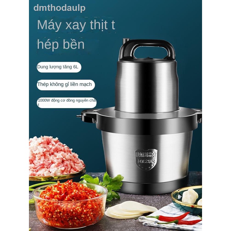 ✚Một máy xay thịt ba mục đích gia dụng điện làm bánh bao công suất lớn trộn đặc biệt móc nhà bếp nấu ăn đa ch