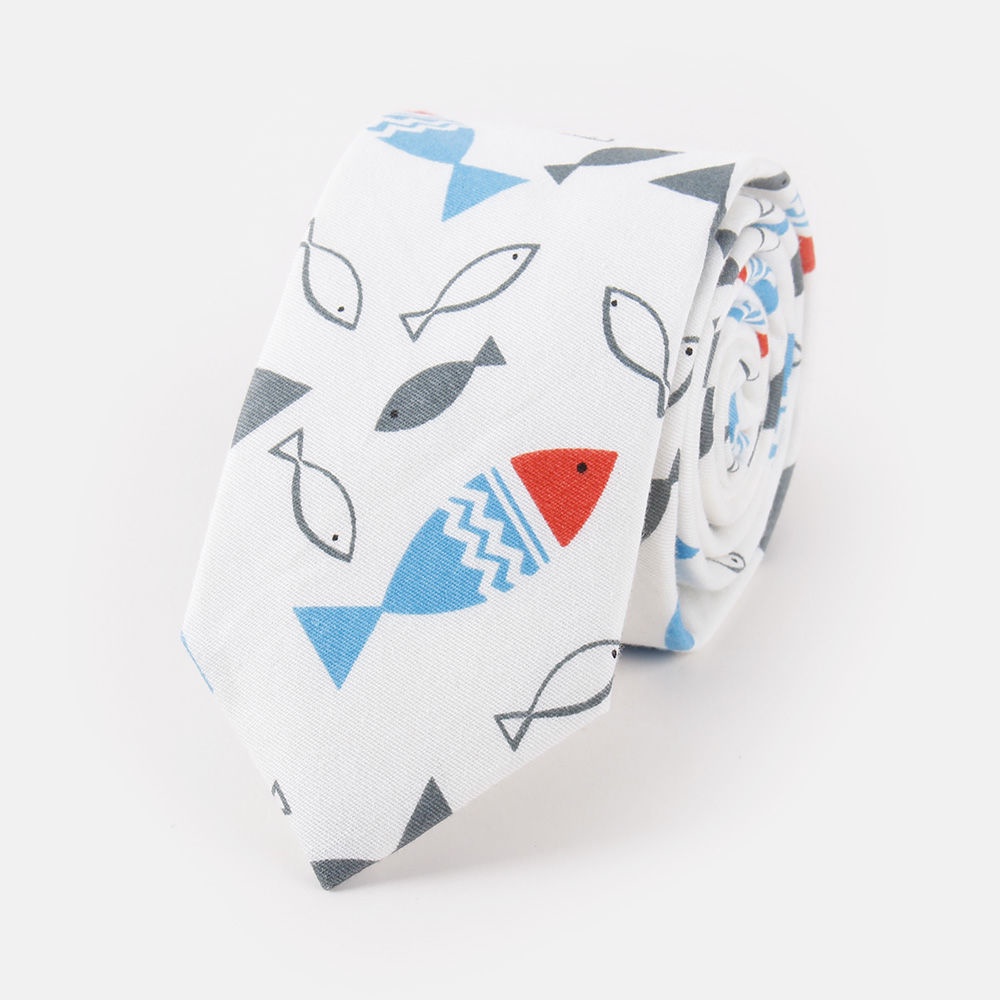 Cà Vạt Bản Hẹp 6CM In Họa Tiết Vịt Vàng Hoạt Hình Kiểu Hàn Quốc Dễ Thương Cho Học Sinh