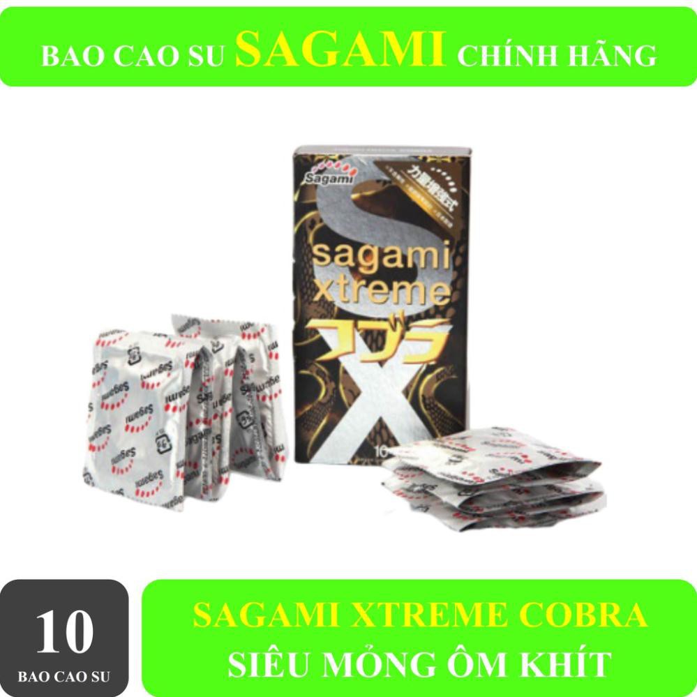 [HÀNG NHẬT CAO CẤP] Bộ đôi chân thật Bao cao su siêu mỏng Sagami Xtreme Feel Fit + siêu mỏng Sagami Xtreme Cobra shape