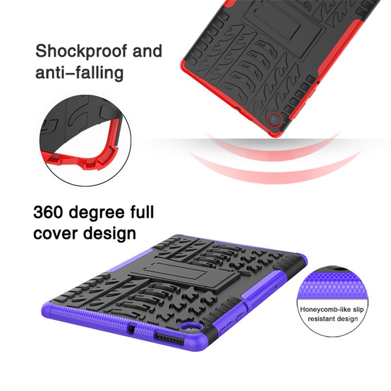 Ốp Lưng Silicone Chống Sốc Có Giá Đỡ Cho Lenovo Tab M10 Fhd Plus (2Nd Gen) Tb-X606F / X