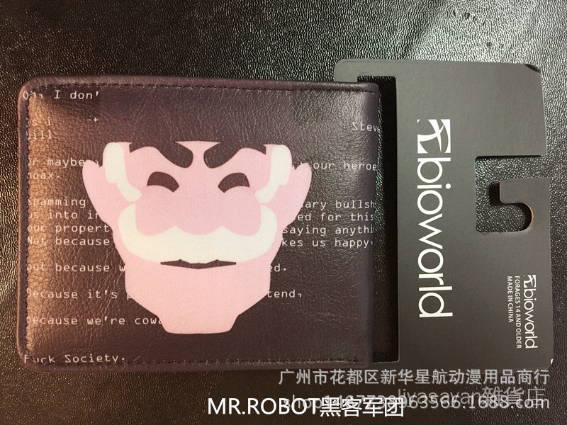 Ví Nữ Gấp Gọn In Hình Robot Trong Phim 4 Hacker Mr. Robot