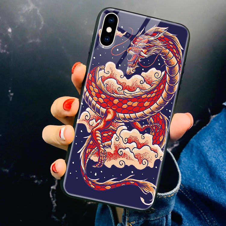 Ốp Lưng Kính Iphone In Hình Illustrator CITYSHOP68 Cho Iphone Se 2020 12 11 Pro Max X Xr Xs Max 8 7 6 6S Plus