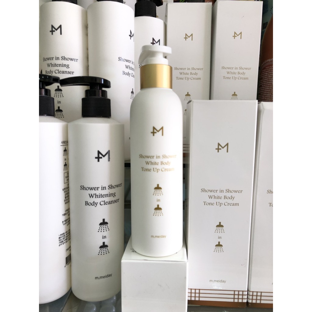 Sữa tắm truyền trắng m.meiday Jw in Shower White Body Tone Up Cream 200ML