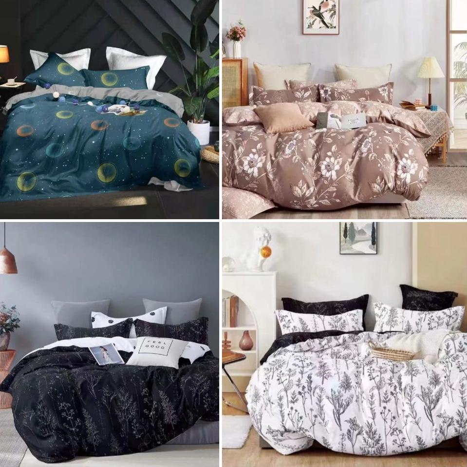 ➧ Bộ Ga Trải Giường Bằng Sợi Vi Sợi | Nữ Hoàng | Đơn - Galaxy