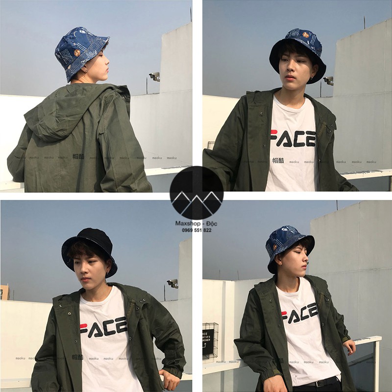 Mũ bucket nón 2 mặt phong cách ulzzang họa tiết Galaxy