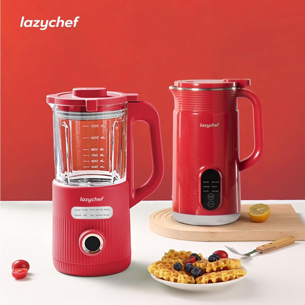 Máy Xay Nấu Đa Năng 9in1 LazyChef 1200ml, Máy Xay Sữa Hạt, Nồi Hầm Cháo Chậm,