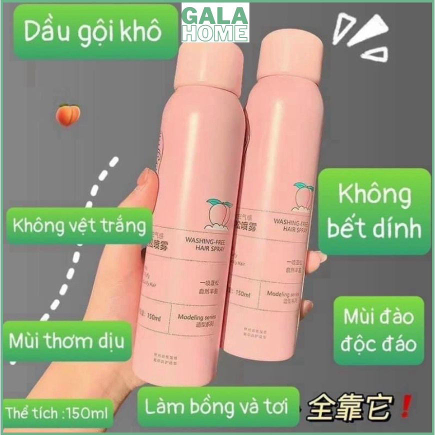 Gội Khô Dạng Xịt Dầu Gội Đầu Khô giúp làm phồng chân tóc GALA HOME