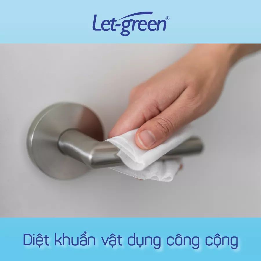 KHĂN ƯỚT CỒN LET-GREEN 50 MIẾNG/BAO