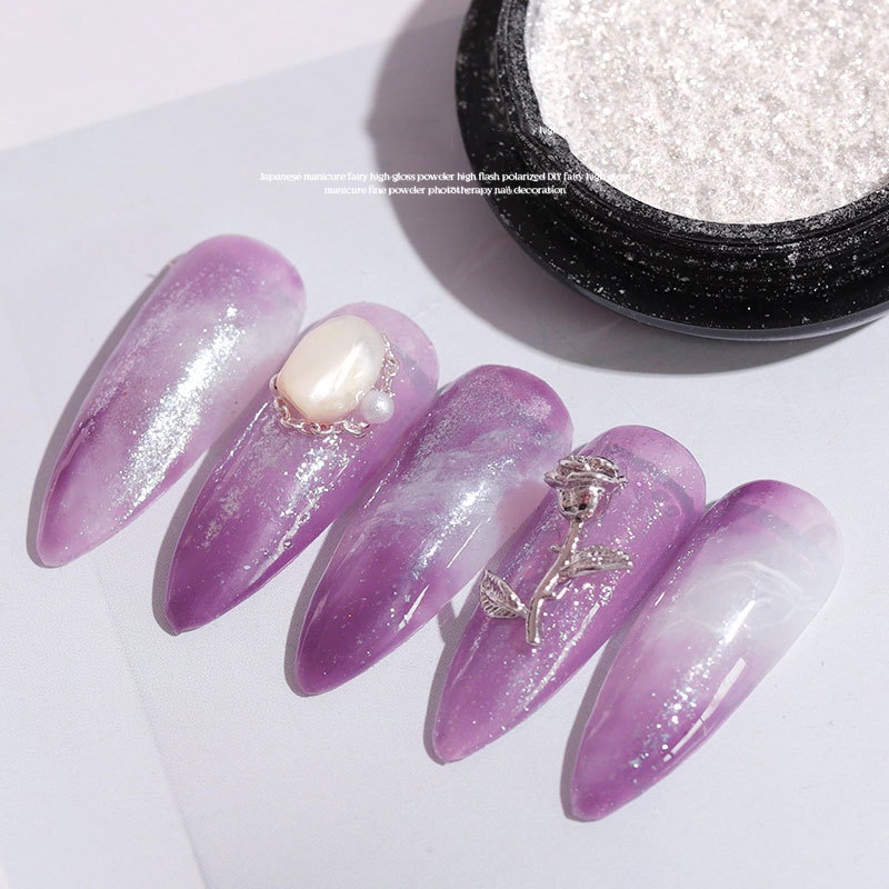 Nhũ base trộn bột, bột kim tuyến siêu sáng trang trí móng tay nghệ thuật