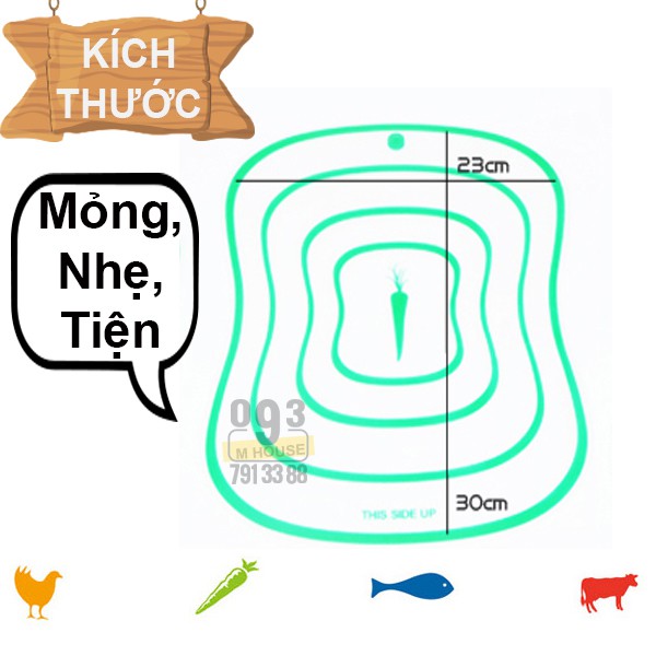 Thớt Nhựa,Thớt Nhà Bếp 30x23 cm