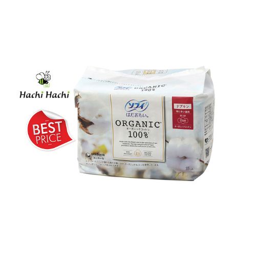 BEST PRICE - Băng vệ sinh Sofy Skin Comfort Organic Cotton Unicharm có cánh 23cm (15 miếng) - Hachi Hachi Japan Shop