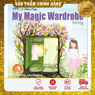 Đồ chơi tô màu dán hình thiết kế quần áo và phụ kiện Xuân Hạ Thu Đông