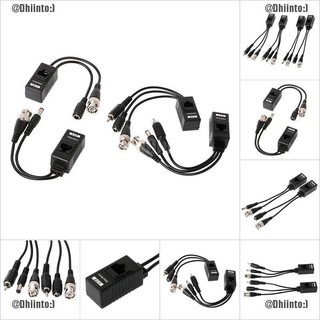 (TDST) 1 cặp bộ chuyển đổi âm thanh Bnc sang Rj45 cho máy ảnh Cctv